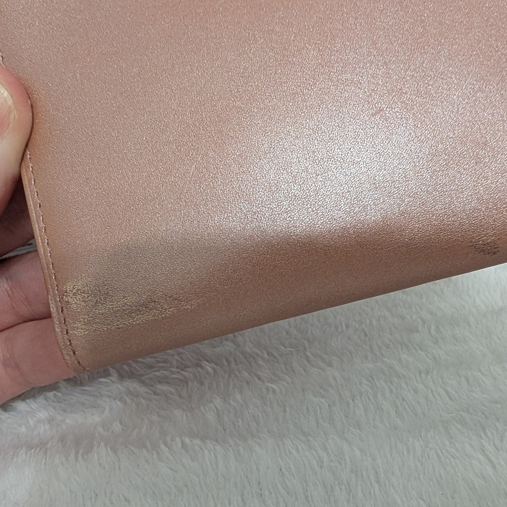 Authentic Givenchy Metallic Pearl Pink Leather Wallet - Picture 10 of 16